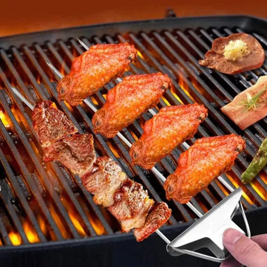 💥Hot Sale 💥-Tenedor de barbacoa semiautomático de acero inoxidable